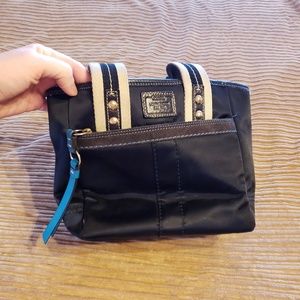 Black reversible Coach tote